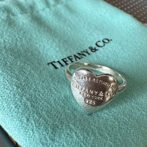 Silver heart Tiffany ring